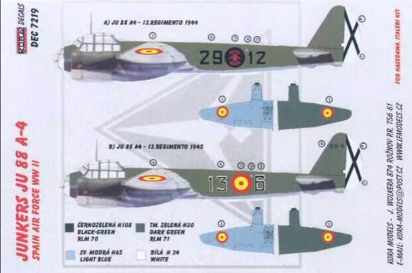 Junkers Ju-88 A4 Spain Air Force WWII - Imagen 2