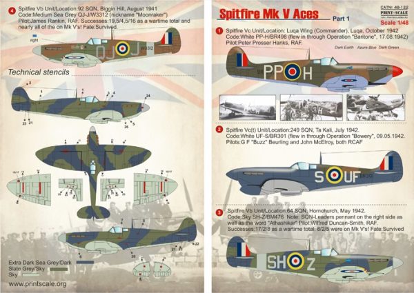 1/48 Spitfire Mk V Aces Part 1