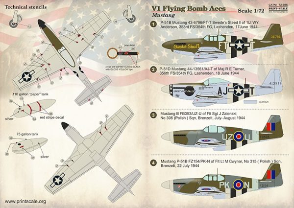 1/72 V1 Flying Bomb Aces- Mustang