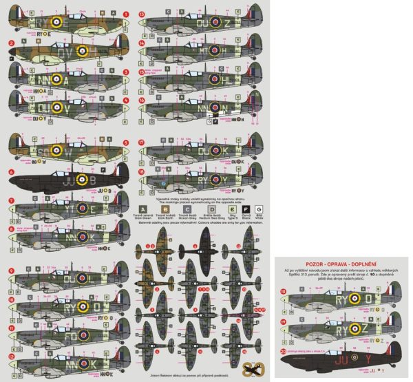 1/48 Spitfire used by Czechoslovak airmen in RAF