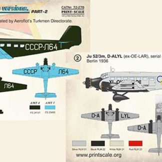 1/72 Junkers Ju-52 Civil Versions Part 2