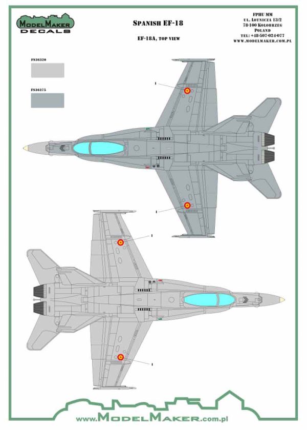 F/A-18 SPAIN STANDARD MARKINGS + STENCILS