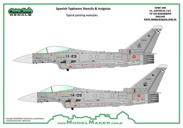 Spanish Typhoons - stencils and insignias