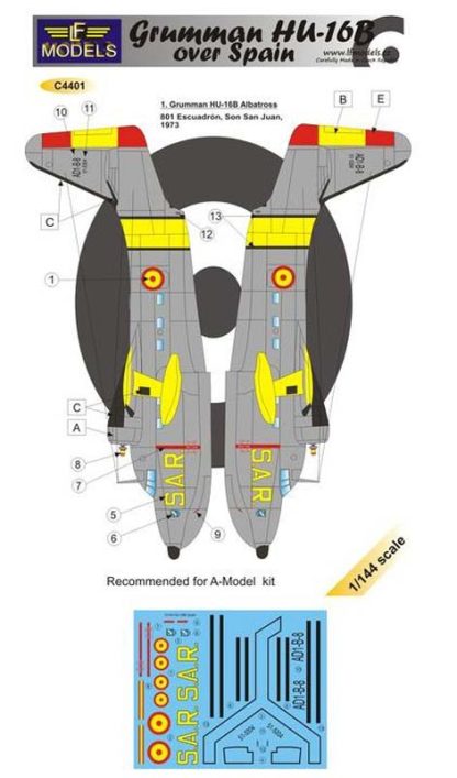 nk LFMC4401 Grumman HU 16B Albatross over Spain - Nekomodels maquetas