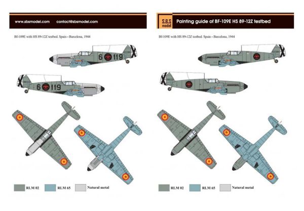 Hispano Me 109 E Flying testbed conversions et