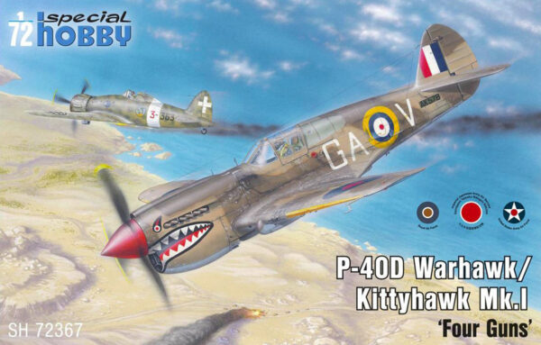 P-40D Warhawk-Kitttyhawk Mk.I Four Guns