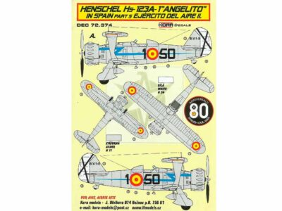Henschel Hs-123 A-1 “Angelito” in Spain Part 3 Ejército del Aire III