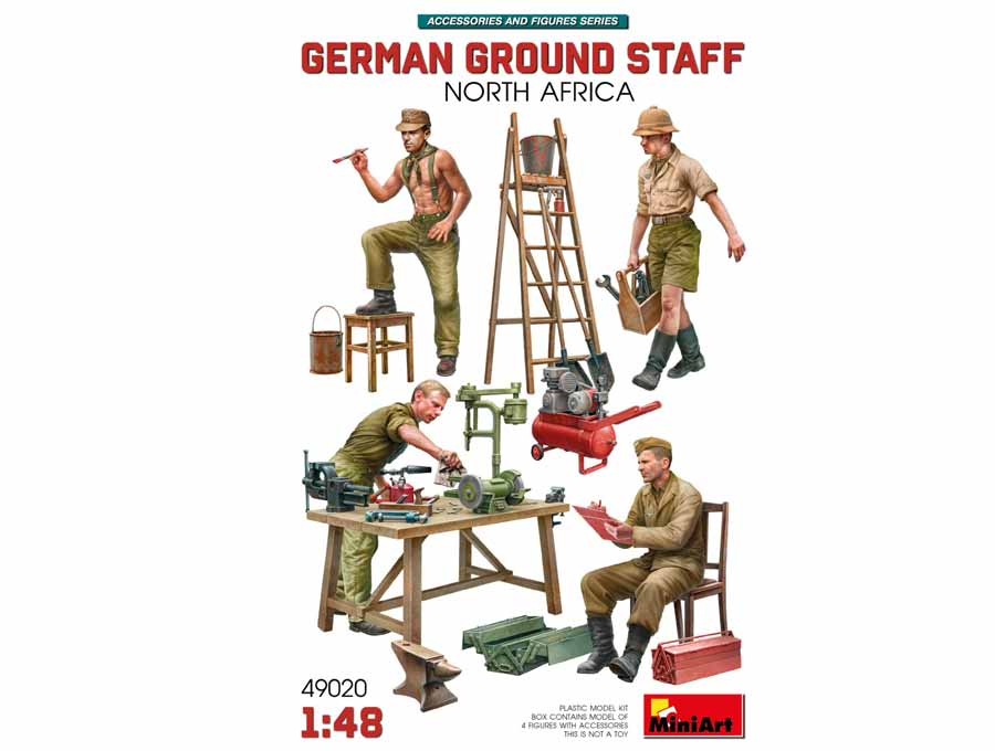 GERMAN GROUND STAFF wITH ACCESSORIES. NORTH AFRICA